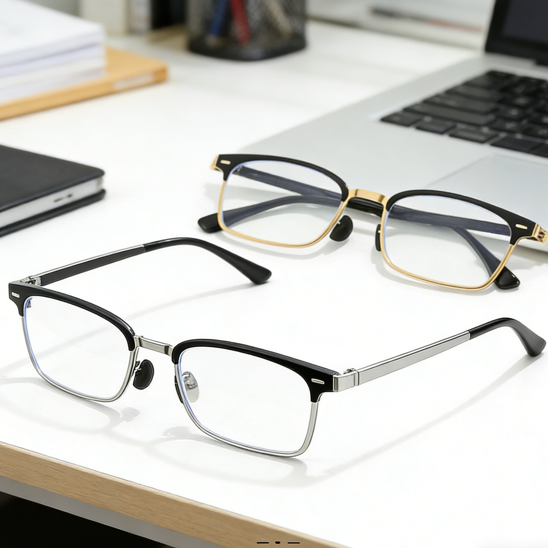 Protective eyewear for eye strain relief