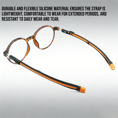 Can hang neck long silicone strap reading glasses