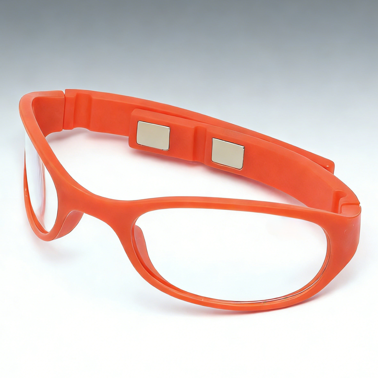 Portable wrist mounted magnetic folding reading glasses