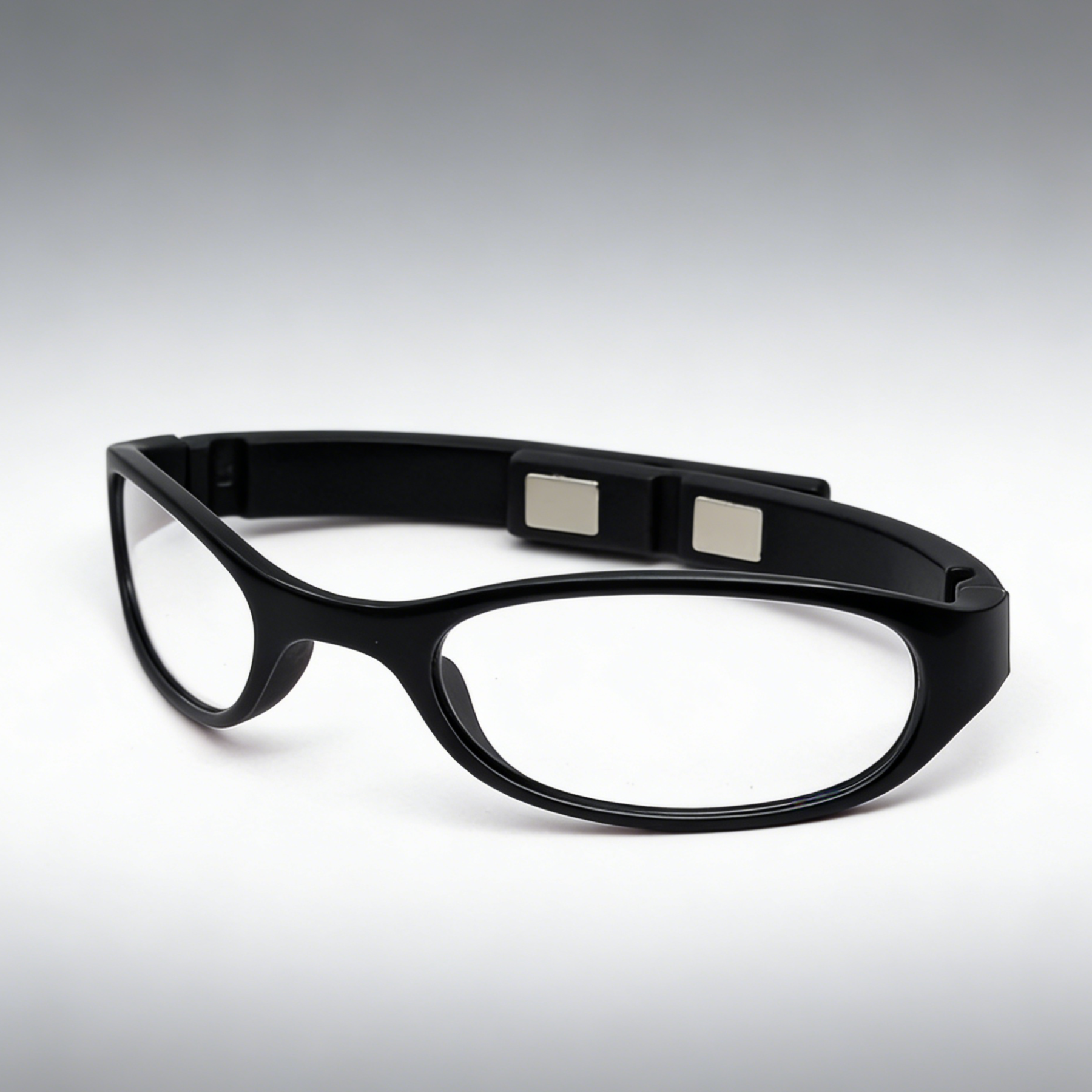 Portable wrist mounted magnetic folding reading glasses