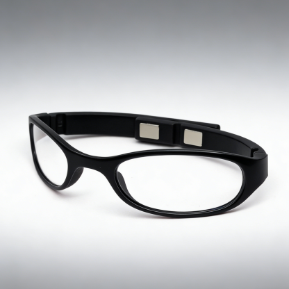 Portable wrist mounted magnetic folding reading glasses