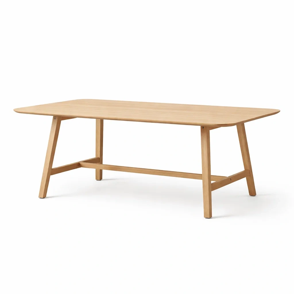 Tavolo di quercia rettangolare 180x90x75 cm-COZYSOFACRAFTS