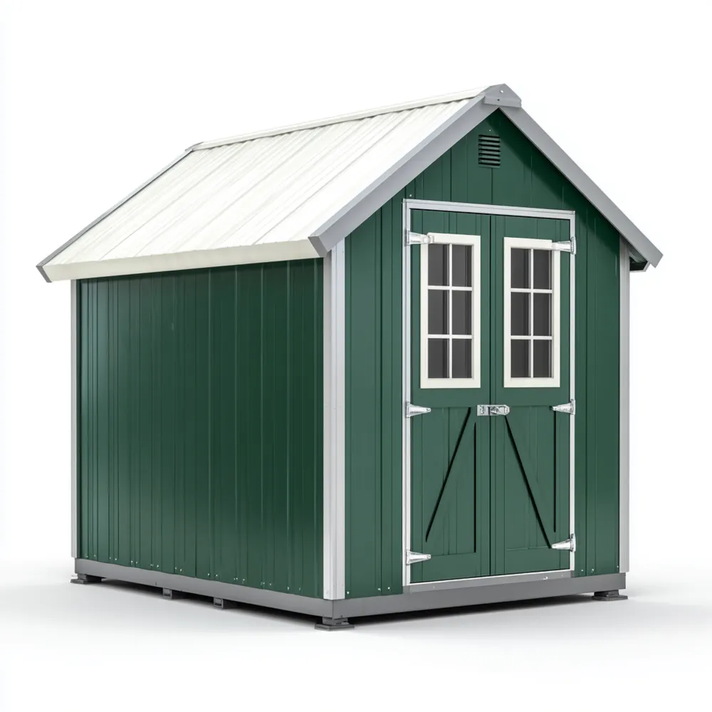 Casetta da giardino Metallo Verde 180x240x200 cm – Resistente alle intemperie