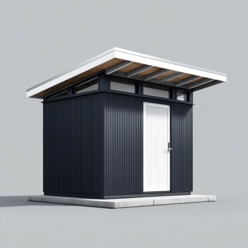 Casetta da giardino in legno 210x180x220 cm - Antracite - Design moderno