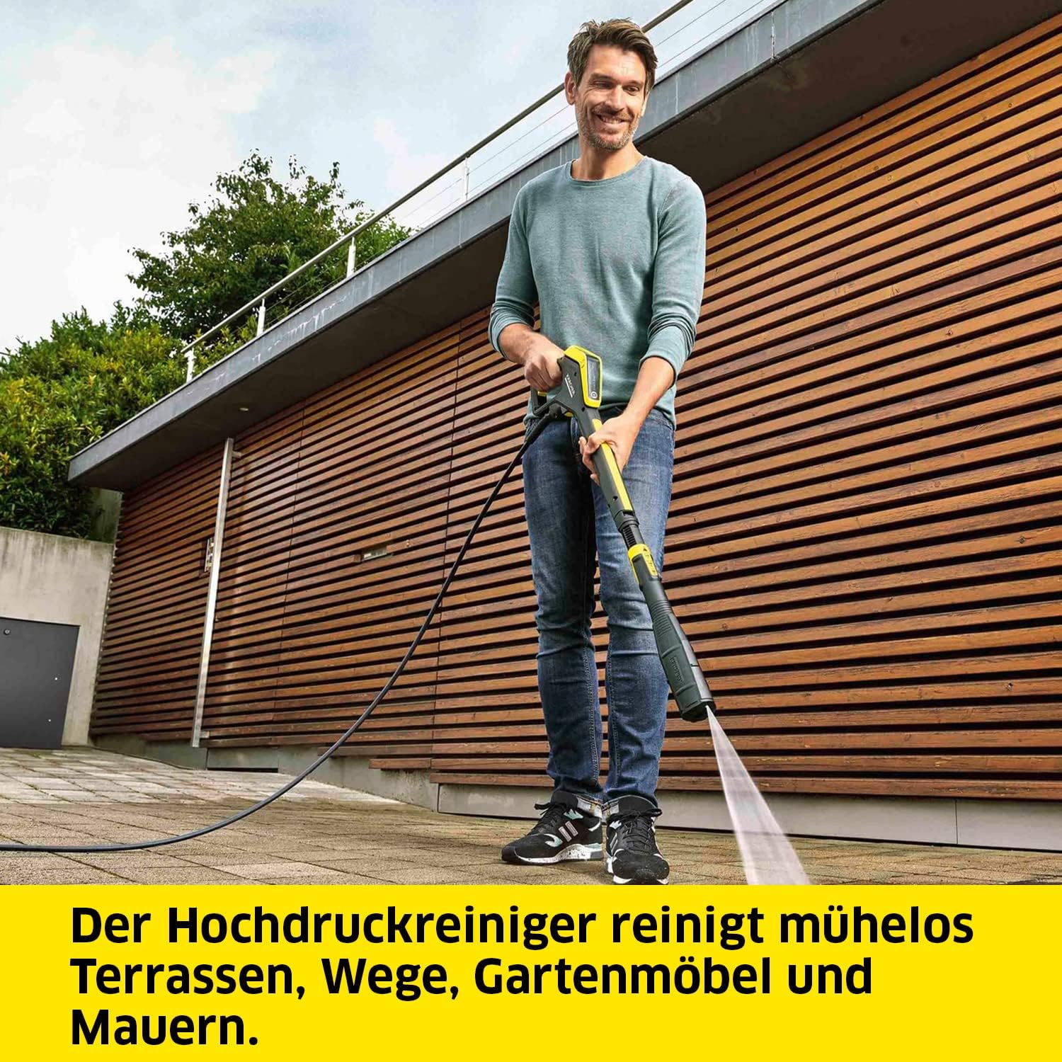 Krcher Hochdruckreiniger K 5 Compact, Druck: max. 145 bar, Durchfluss: max. 500 l/h, Flchenleistung: 40 m/h, Wasserfilter, Gewicht: 12 kg, Hochdruckschlauch und -pistole, Dreckfrser, Strahlrohr