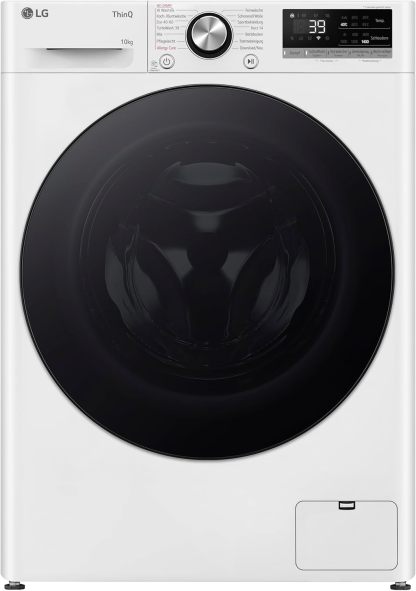 LG F4WV7080, Klasse A, Frontlader-Waschmaschine 8 kg, 1400 U/Min, AI Direct Drive, Wi-Fi, Tiefenreinigung mit Dampf, Große Kapazität, TRIPLE A, Außentür aus Sicherheitsglas, 62 x 60 x 85 cm ꟷ Weiß
