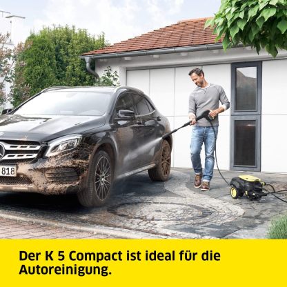 Krcher Hochdruckreiniger K 5 Compact, Druck: max. 145 bar, Durchfluss: max. 500 l/h, Flchenleistung: 40 m/h, Wasserfilter, Gewicht: 12 kg, Hochdruckschlauch und -pistole, Dreckfrser, Strahlrohr