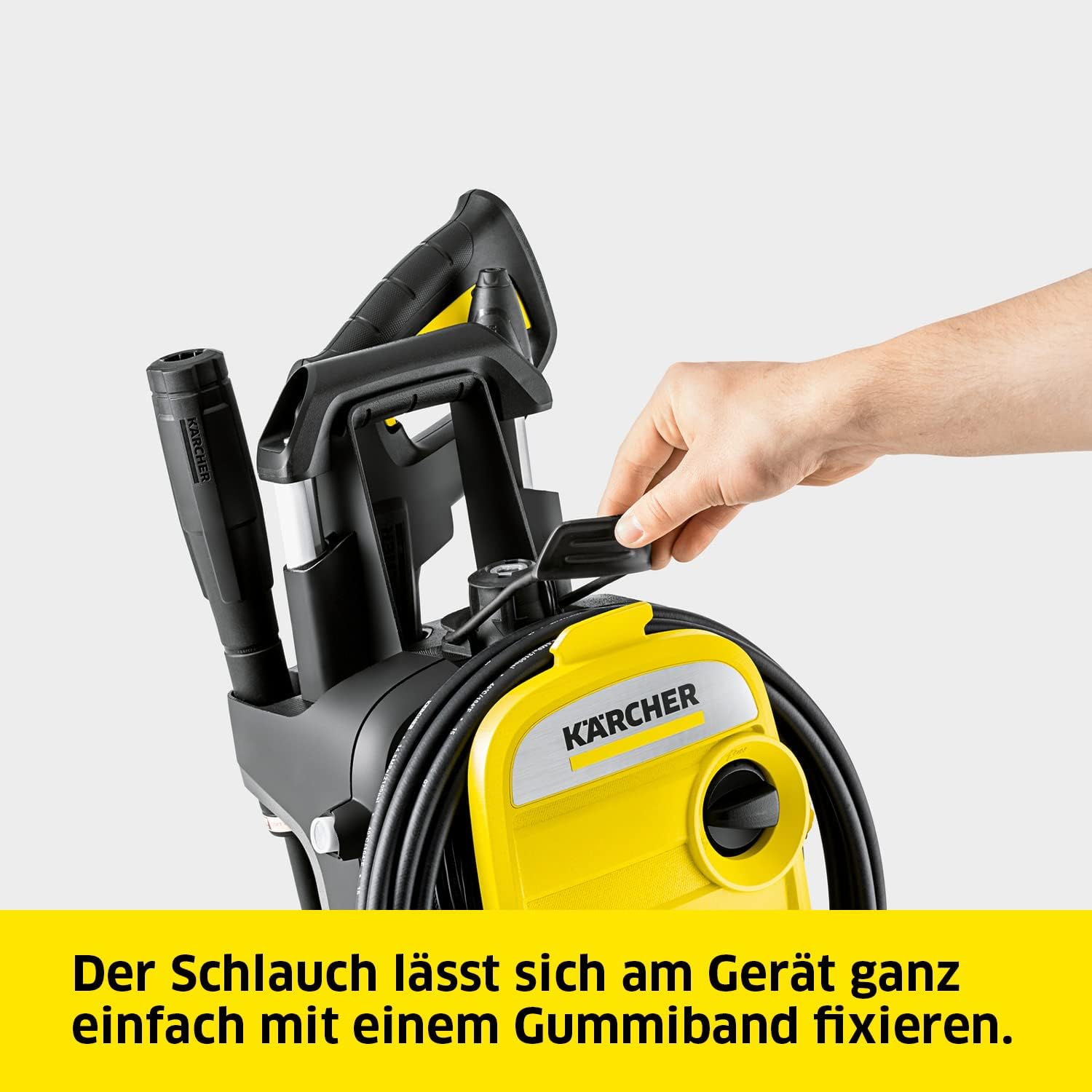 Krcher Hochdruckreiniger K 5 Compact, Druck: max. 145 bar, Durchfluss: max. 500 l/h, Flchenleistung: 40 m/h, Wasserfilter, Gewicht: 12 kg, Hochdruckschlauch und -pistole, Dreckfrser, Strahlrohr