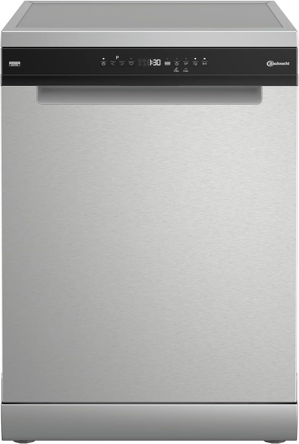 Bauknecht B7F HP43 XA Freistehender Geschirrspüler/ 60 CM/ 15 Maßgedecke/PowerClean Pro-Effektive Hochdruckdüsen/Natural Dry-Automatische Türoffnung-Bessere Trocknung/Maxi Space-Mehr Innenraum