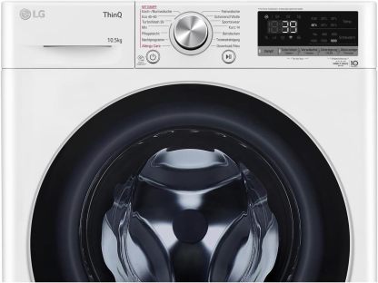 LG F4WV7080, Klasse A, Frontlader-Waschmaschine 8 kg, 1400 U/Min, AI Direct Drive, Wi-Fi, Tiefenreinigung mit Dampf, Große Kapazität, TRIPLE A, Außentür aus Sicherheitsglas, 62 x 60 x 85 cm ꟷ Weiß