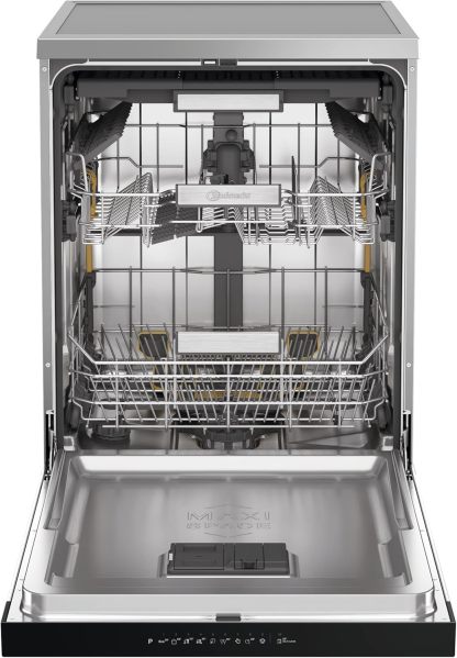 Bauknecht B7F HP43 XA Freistehender Geschirrspüler/ 60 CM/ 15 Maßgedecke/PowerClean Pro-Effektive Hochdruckdüsen/Natural Dry-Automatische Türoffnung-Bessere Trocknung/Maxi Space-Mehr Innenraum