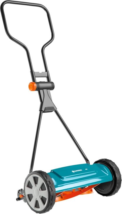 Gardena Classic Spindelmher 400: Handrasenmher mit 40cm Arbeitsbreite für bis zu 200 m Rasenflche, Messerwalze aus Qualittsstahl, berührungslose Schneidetechnik, geruscharm und przise (4018-20)