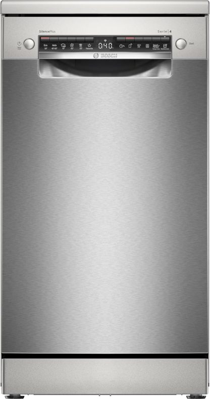 Bosch SPV2IKX10E Serie 2 Smarter Geschirrspüler vollintegriert, 45 cm breit, Besteckkorb, Extra Trocknen auf Knopfdruck, InfoLight roter Lichtpunkt am Boden, AquaStop Schutz gegen Wasserschäden, Weiß