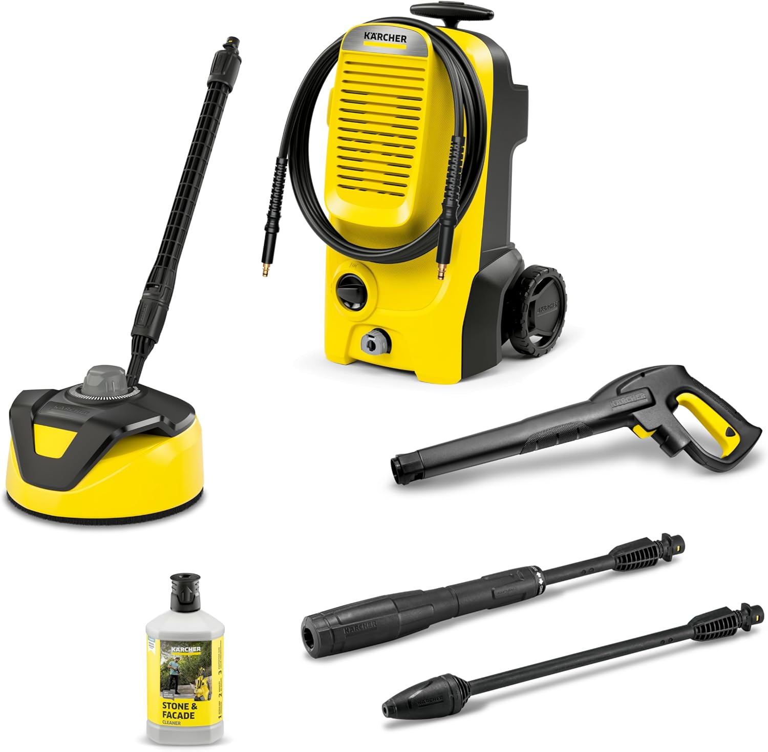 Krcher Hochdruckreiniger K 5 Compact, Druck: max. 145 bar, Durchfluss: max. 500 l/h, Flchenleistung: 40 m/h, Wasserfilter, Gewicht: 12 kg, Hochdruckschlauch und -pistole, Dreckfrser, Strahlrohr