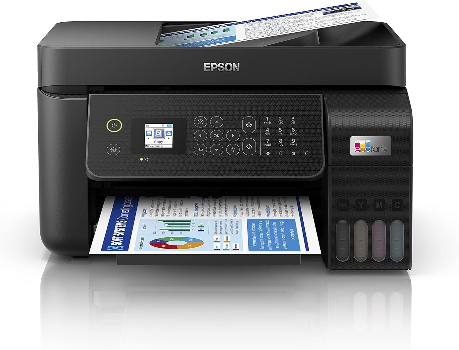 Epson EcoTank ET-4800 A4-Multifunktions-Wi-Fi-Tintentankdrucker, mit einem im Lieferumfang enthaltenen Vorrat an Tinten bis zu 3 Jahren
