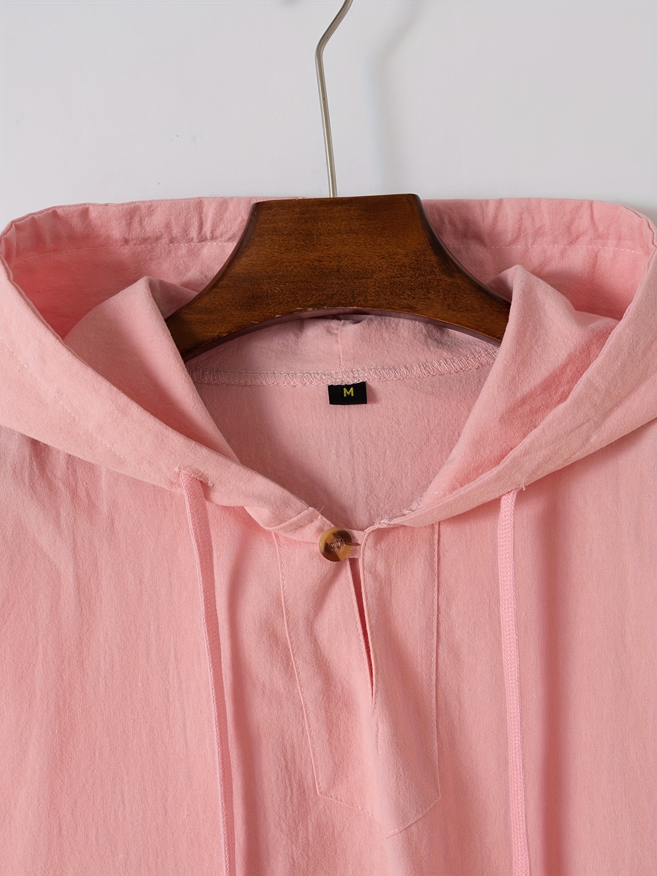 mens solid color cotton linen sleeveless hooded pullover shirt sporty style casual summer tank top details 16