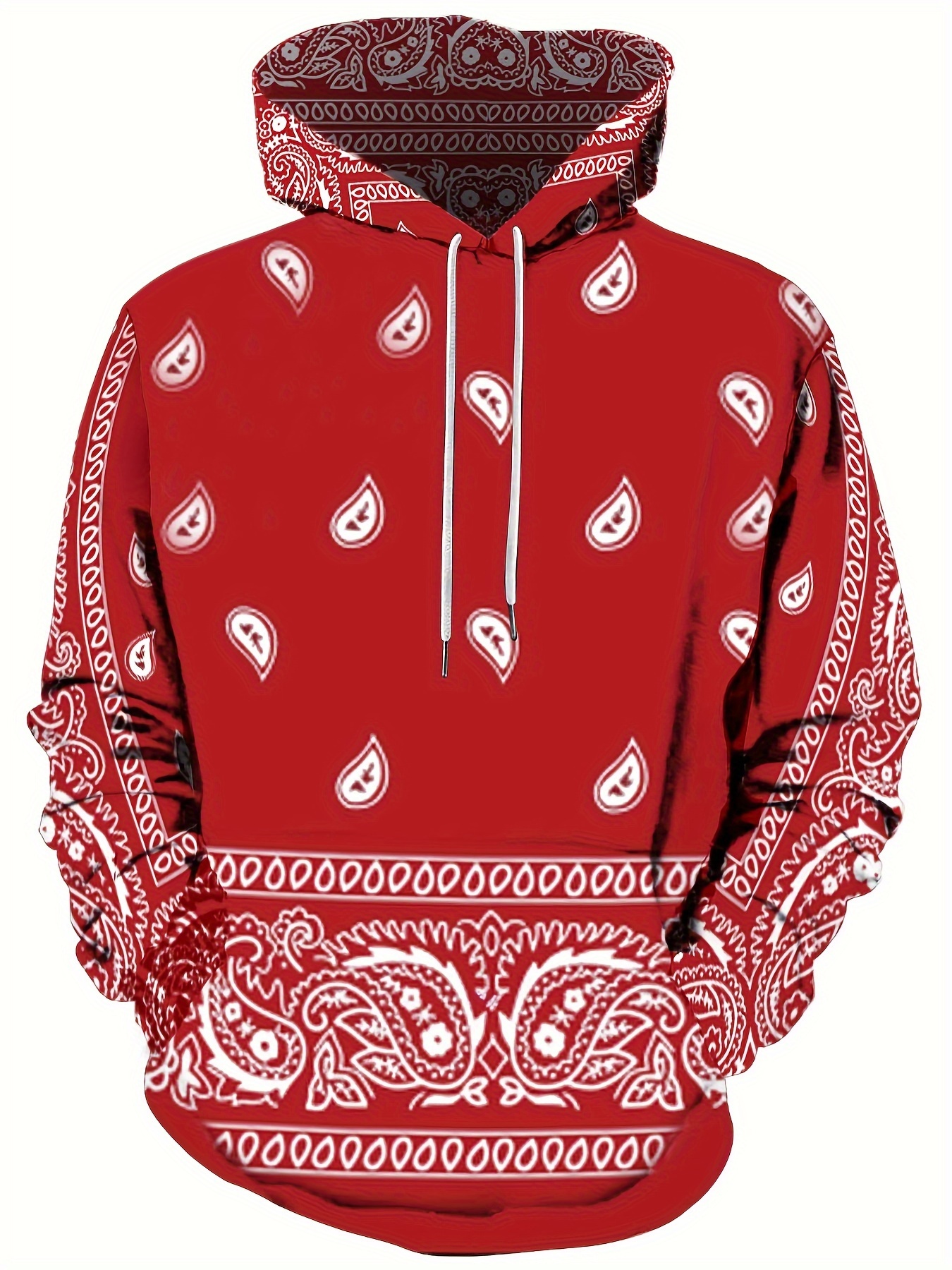 creative cashew pattern print hoodie cool hoodies for men mens casual graphic design hooded sweatshirt with kangaroo pocket streetwear for winter fall as gifts details 7
