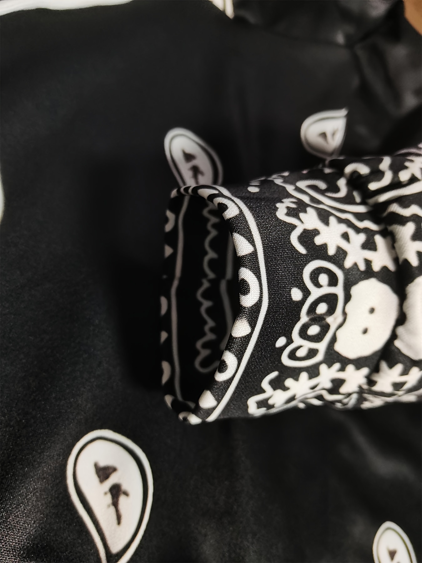 creative cashew pattern print hoodie cool hoodies for men mens casual graphic design hooded sweatshirt with kangaroo pocket streetwear for winter fall as gifts details 1