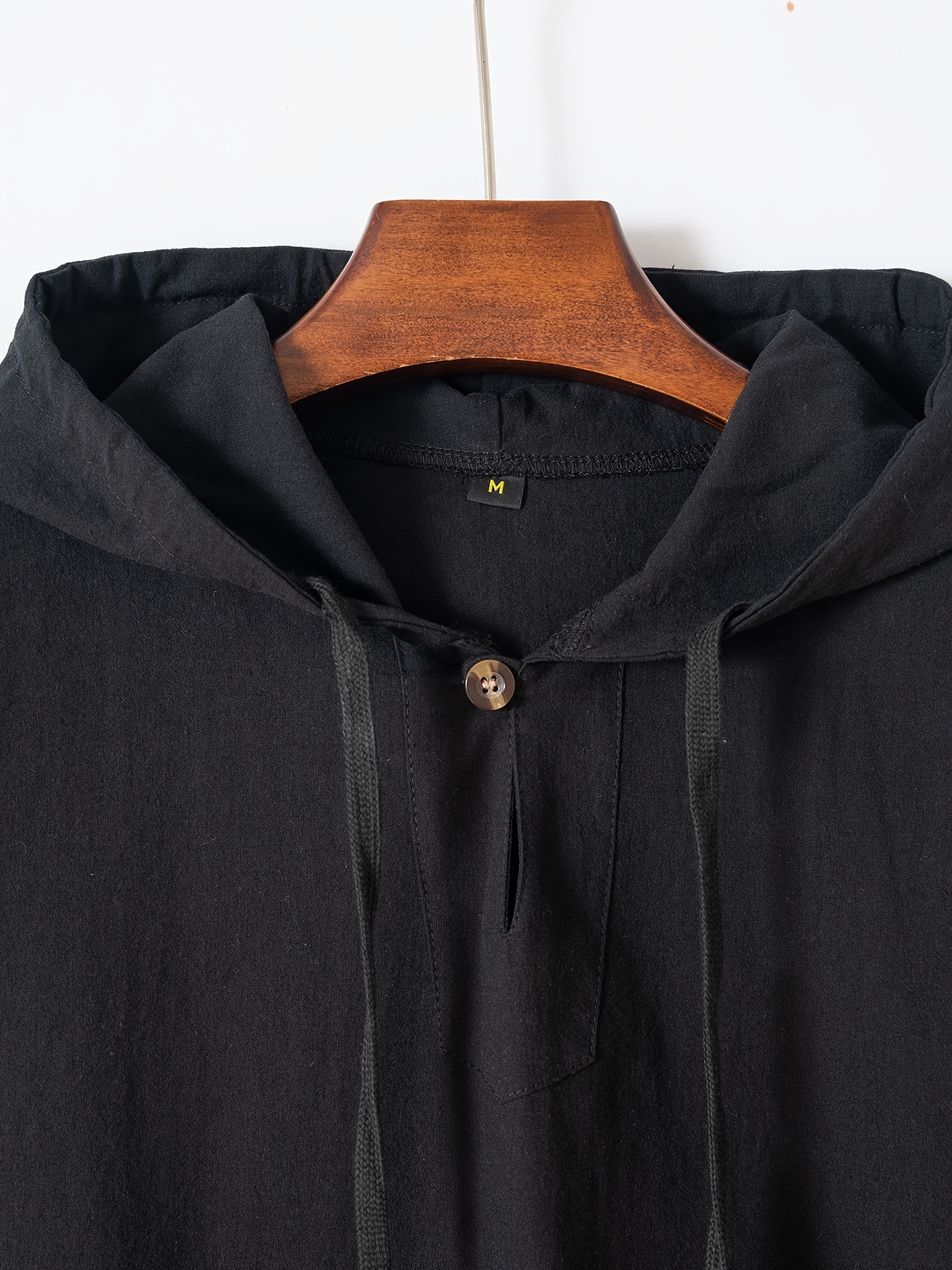 mens solid color cotton linen sleeveless hooded pullover shirt sporty style casual summer tank top details 12