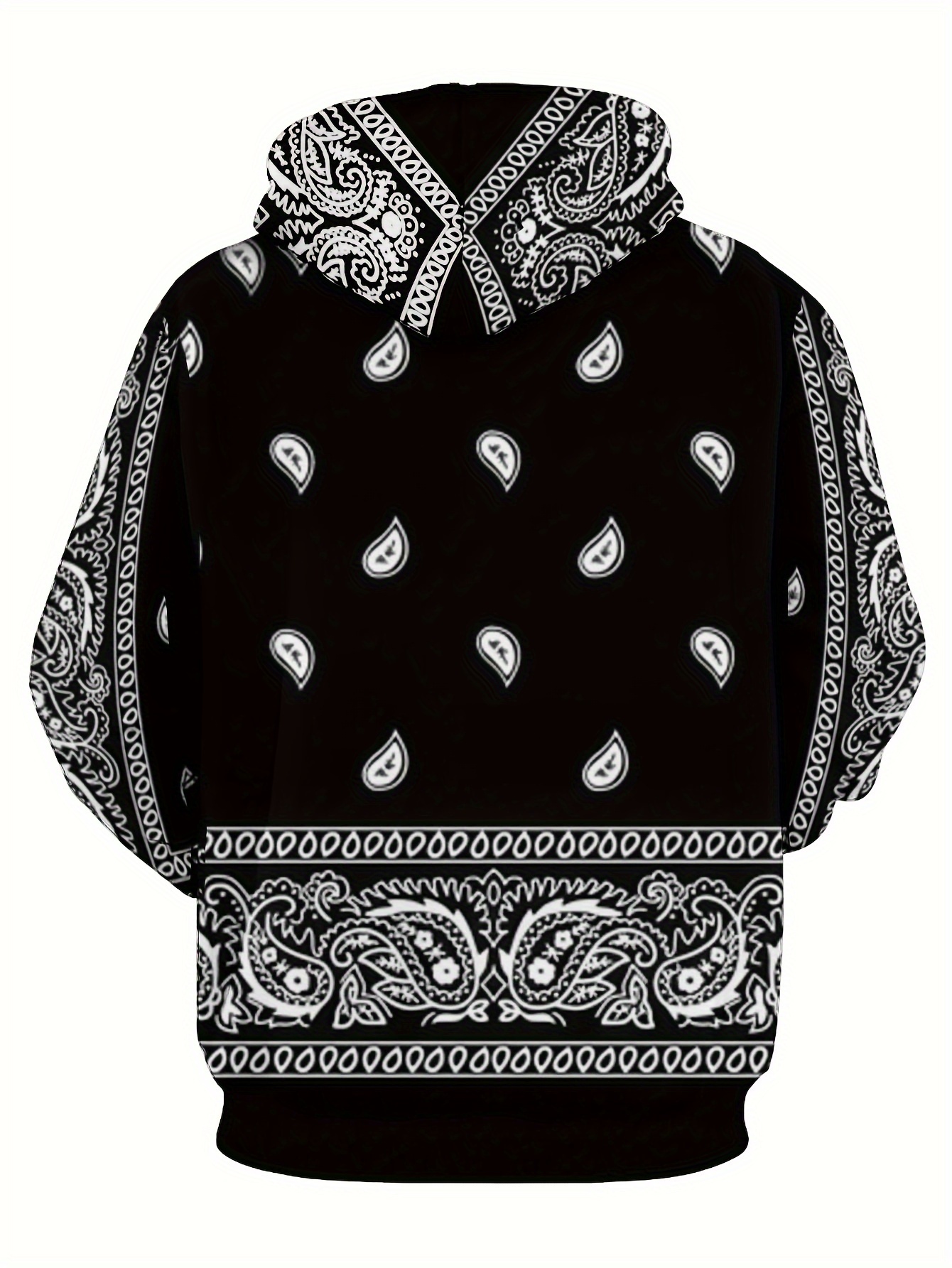 creative cashew pattern print hoodie cool hoodies for men mens casual graphic design hooded sweatshirt with kangaroo pocket streetwear for winter fall as gifts details 2