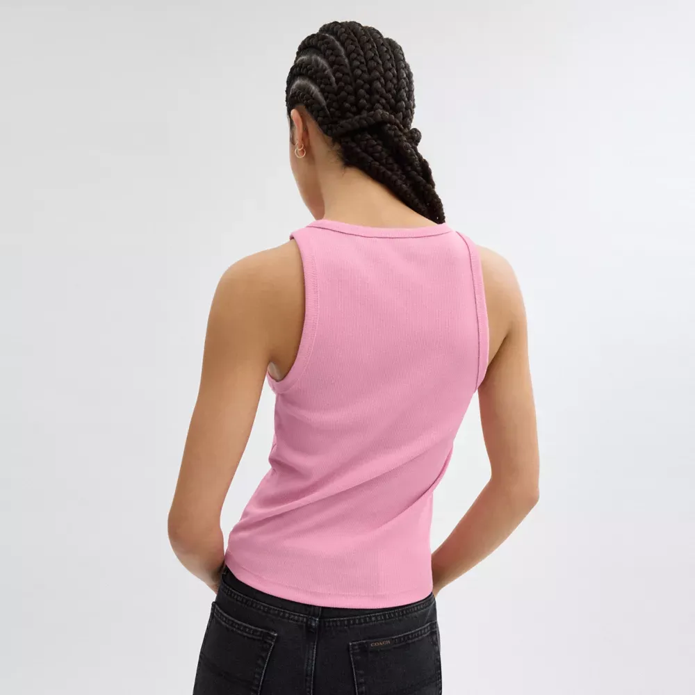 Ribbed Cothtach Script Tank Top