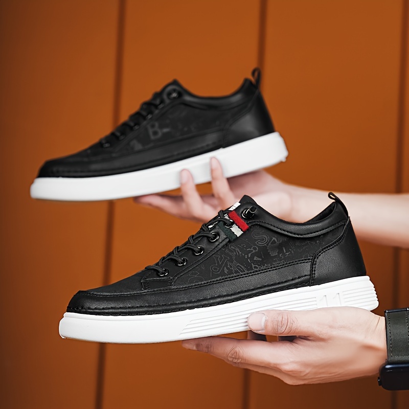 Men's All-Season Skate Shoes - Casual Gray Canvas Sneakers with White Rubber Sole, Non-Slip, Comfort Fit | Elastic Laces & EVA Insole for Casual Attire