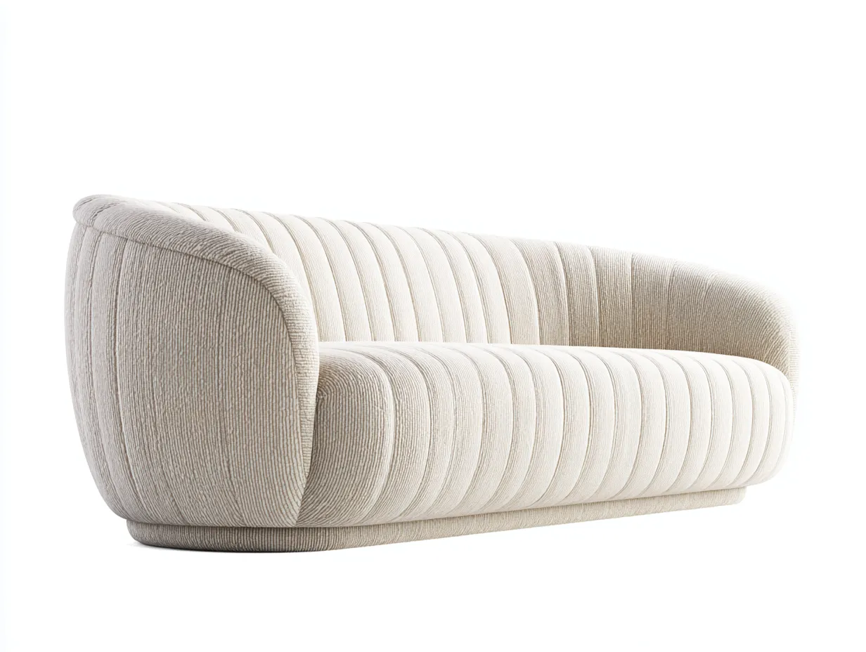 Zweisitzer Sofa - Stoff - 166x88x76 cm - Beige - Moderner Stil-Roomupbase