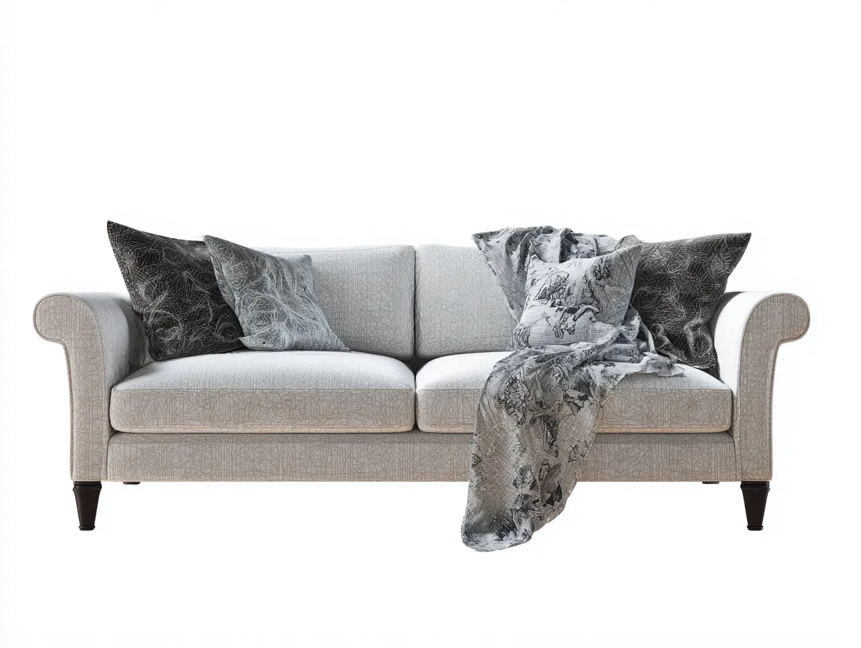 Zweisitzer Sofa - Stoff-Holz - 178x92x80 cm - Grau - Zeitloser Stil-Roomupbase