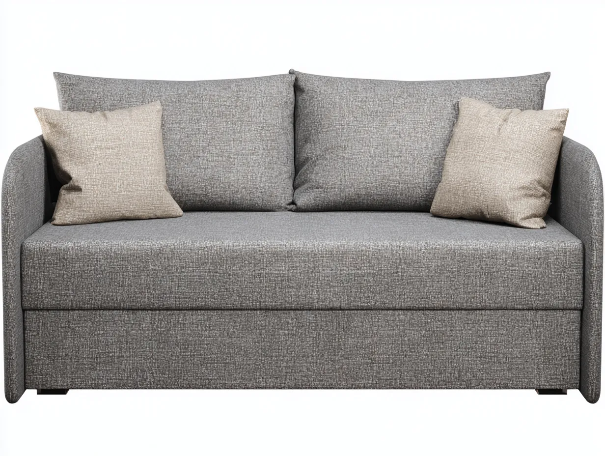 Zweisitzer Sofa-Stoff-168x88x84 cm-Grau-Modernes Sofa-Roomupbase