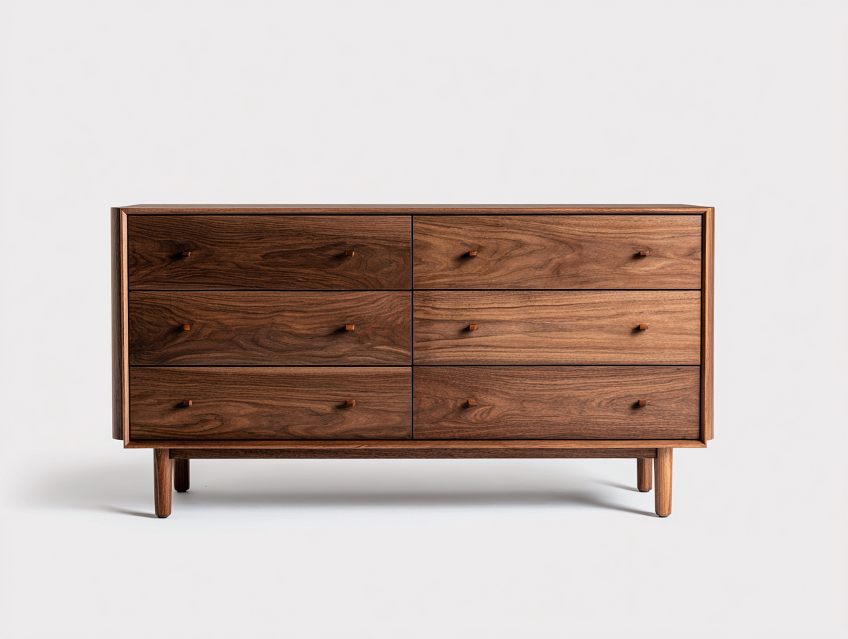 Cómodas de madera 120x45x80cm - marron - estilo moderno-Loftupio