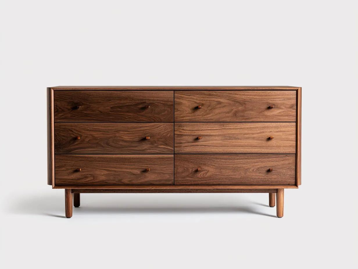 Cómodas de madera 120x45x80cm - marron - estilo moderno-Loftupio