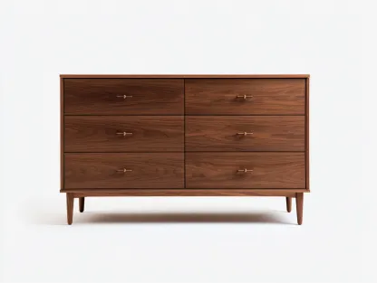 Cómoda de madera 140x45x80 cm - marrón - diseño moderno para dormitorio-Loftupio