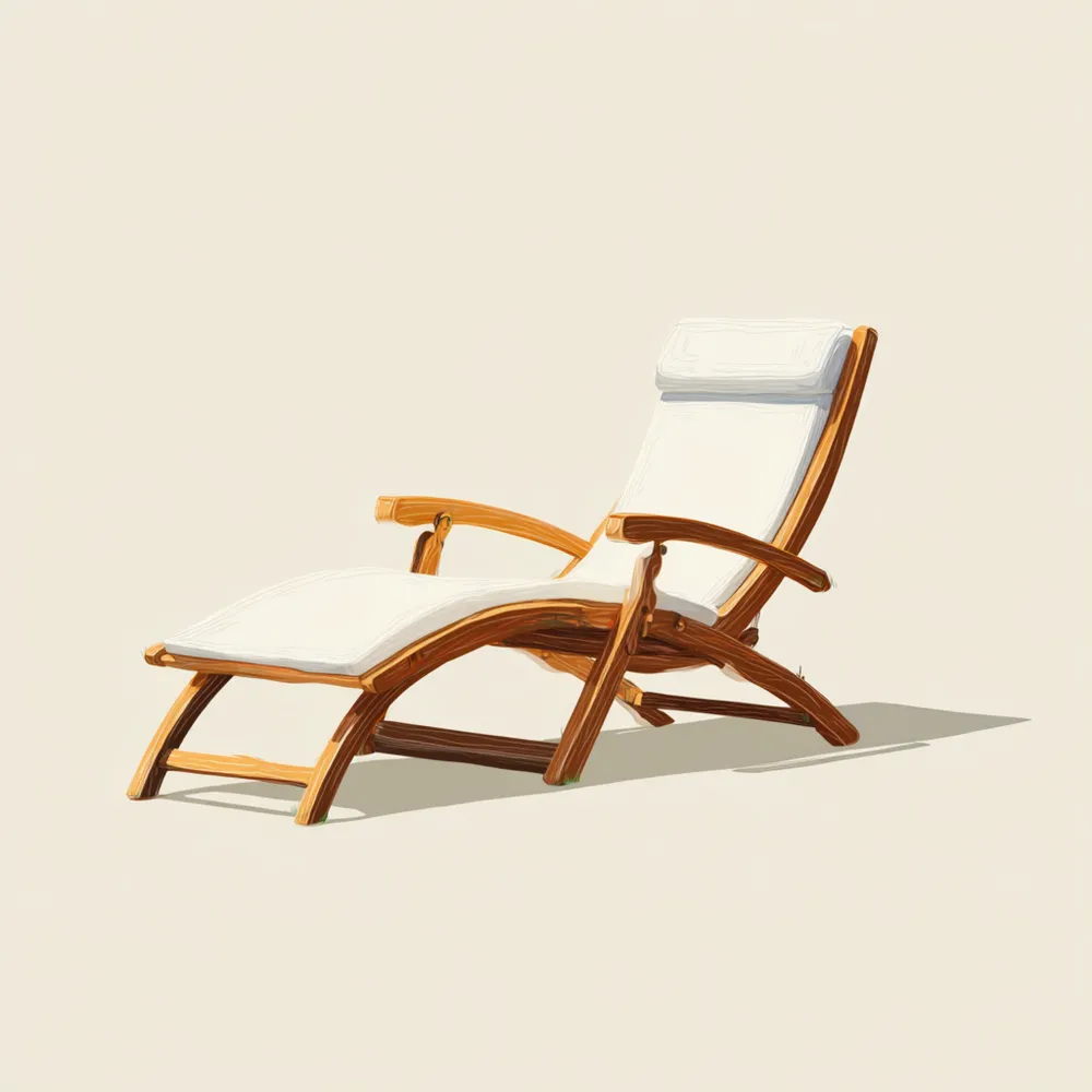 Gartenliege 200x70x100 cm Holzrahmen Stoffpolsterung Beige – Ergonomisches Design-Carveavero