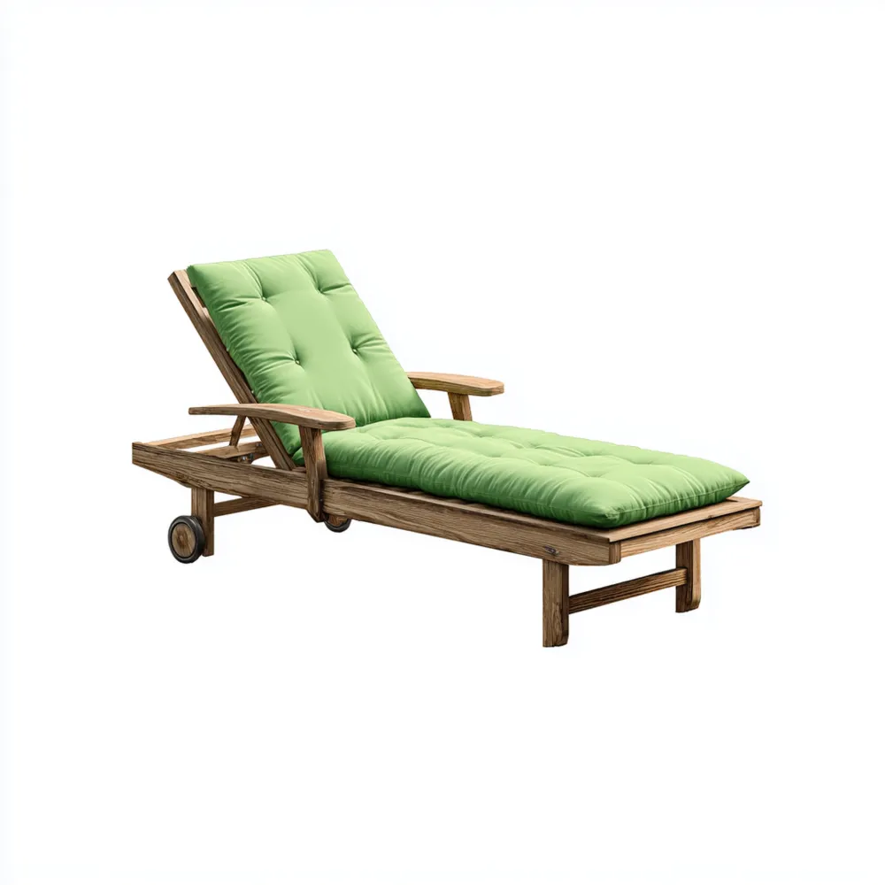 Verstellbare Gartenliege Holz 200x75x35 cm – Grün-Carveavero