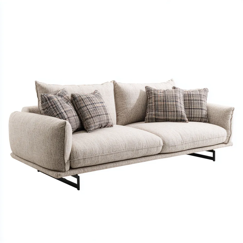 2-Sitzer-Sofa Stoff 200x95x85 cm – Beige – Moderner Stil-Carveavero