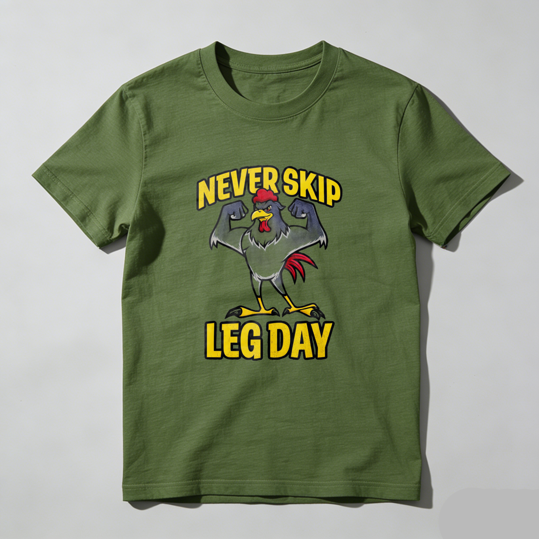 CLOTTYA Never Skip Leg Day T Shirt Workout Fitness Apparel For Men And Women