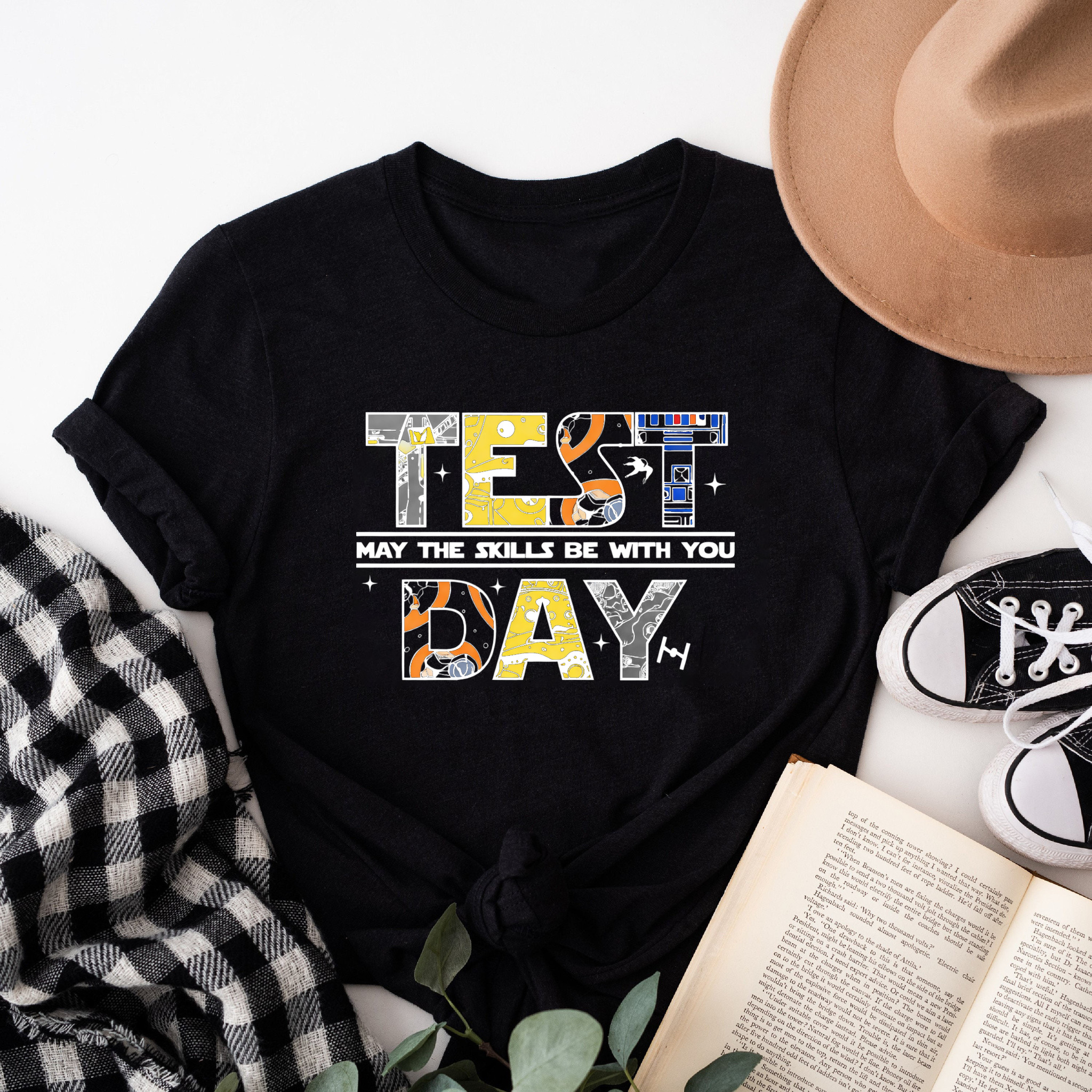 Clottya Test Day May The Skills Be With You T-Shirt Study Season