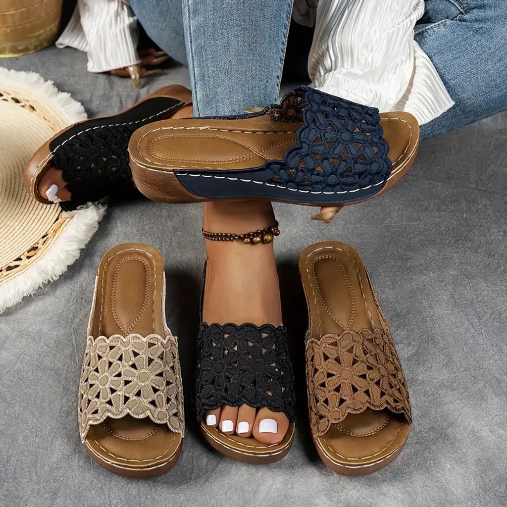 💥Hot Special Discount 70% OFF💥Breathable orthopedic open-toe slippers for women. with soft cushioning. Arch support