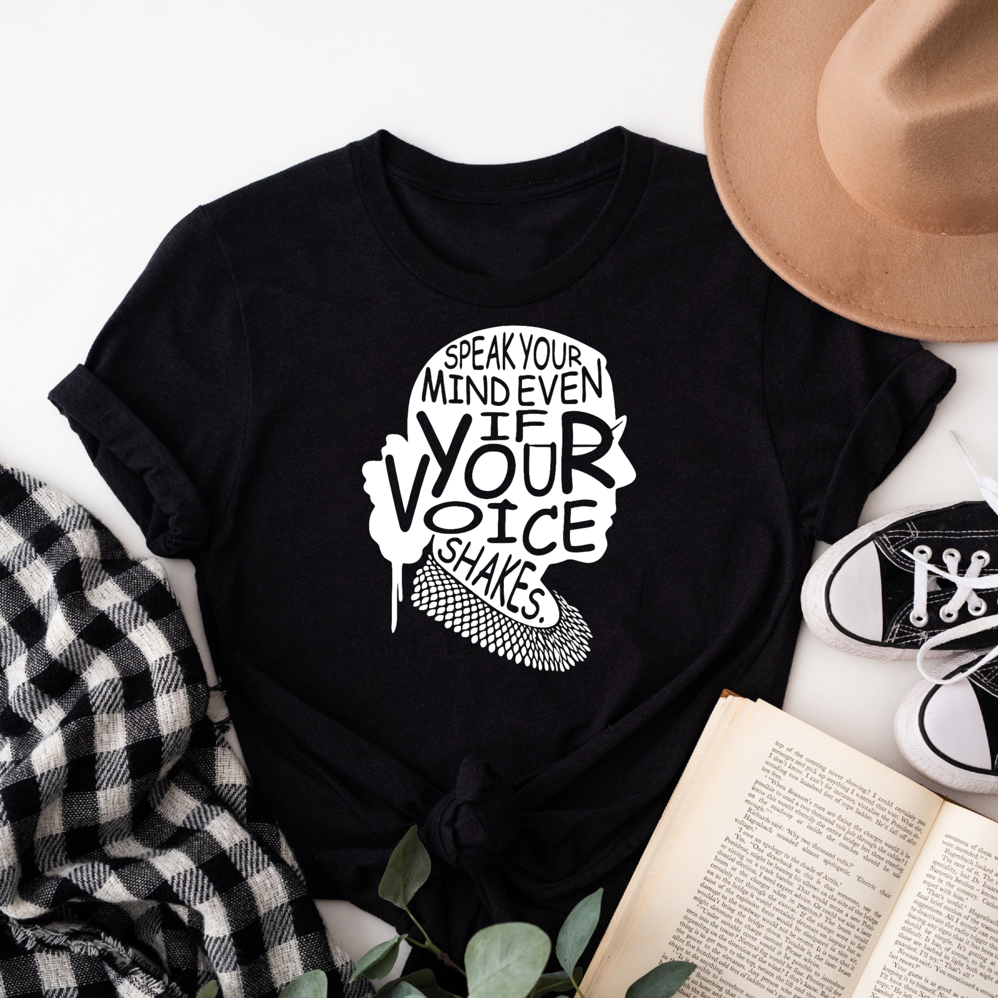 Clottya Speak Your Mind Even If Your Voice Shakes T-Shirt Casual Wear For Everyday Use