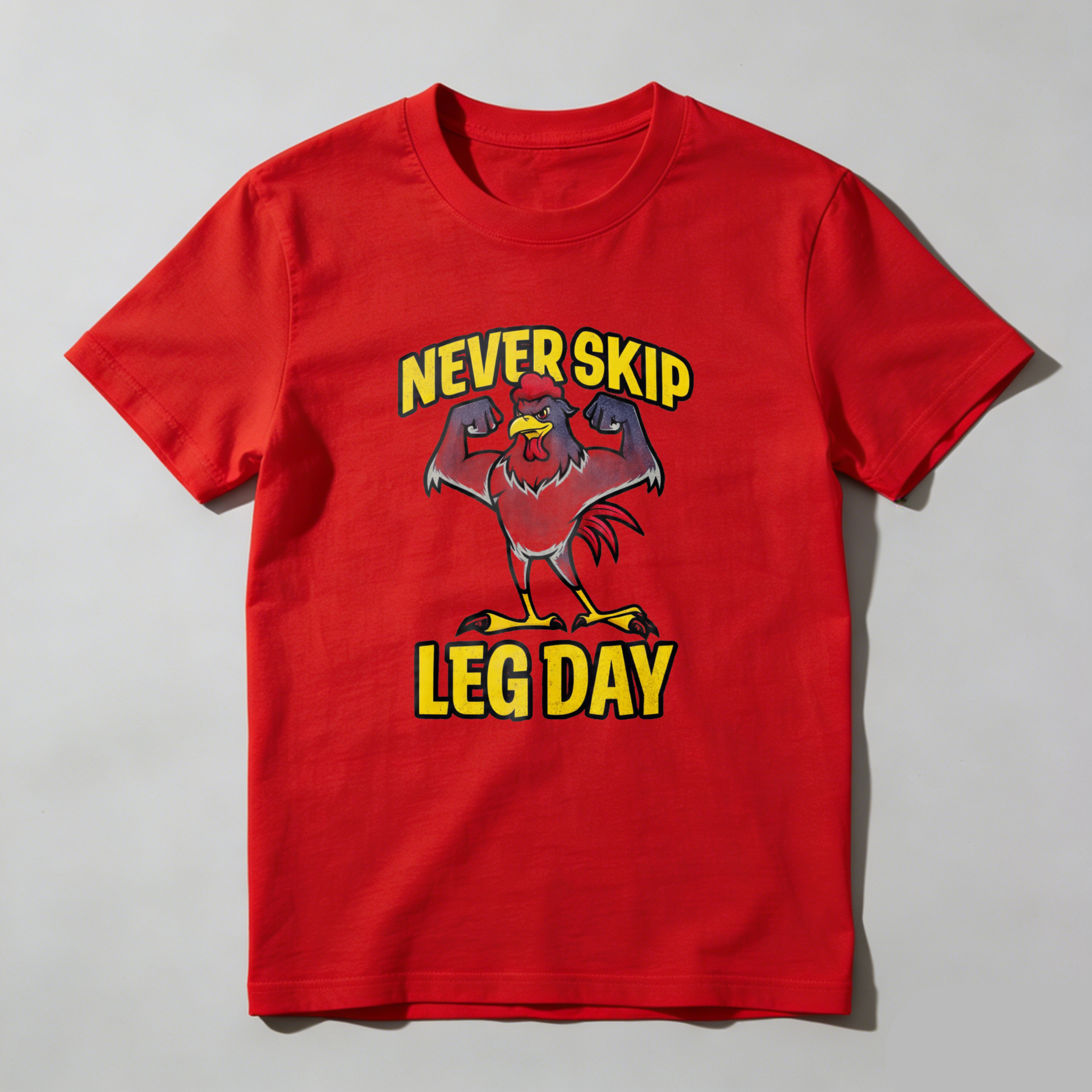 CLOTTYA Never Skip Leg Day T Shirt Workout Fitness Apparel For Men And Women