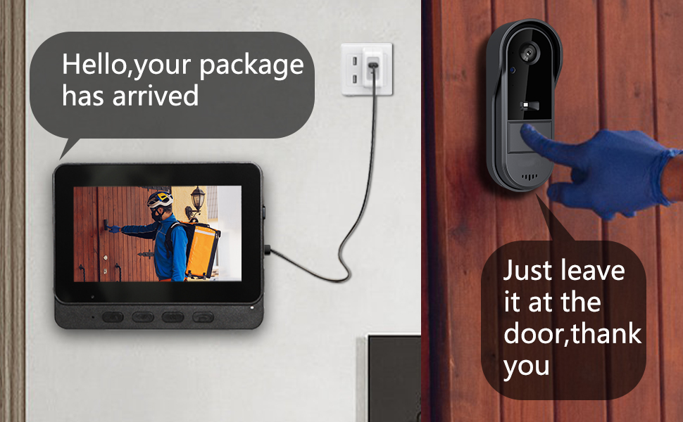 timbre con camara para puerta inalambrico video doorbell wireless no subscription intercom
