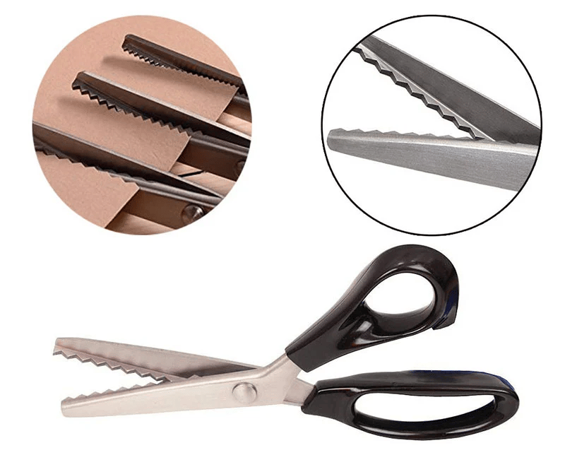 Serrated pinking edge
