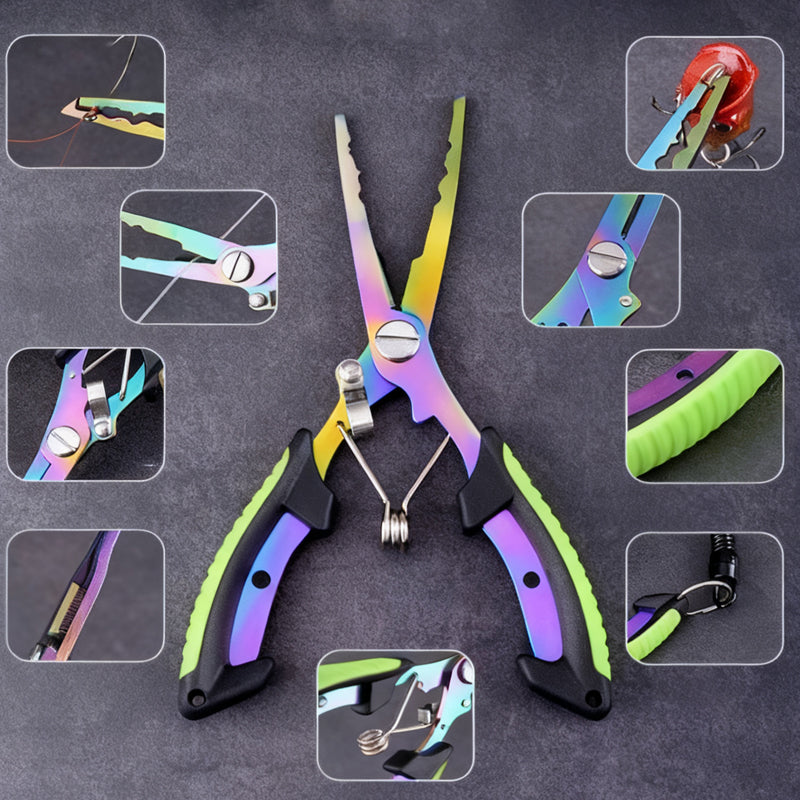 Multi-functional fishing pliers showcase