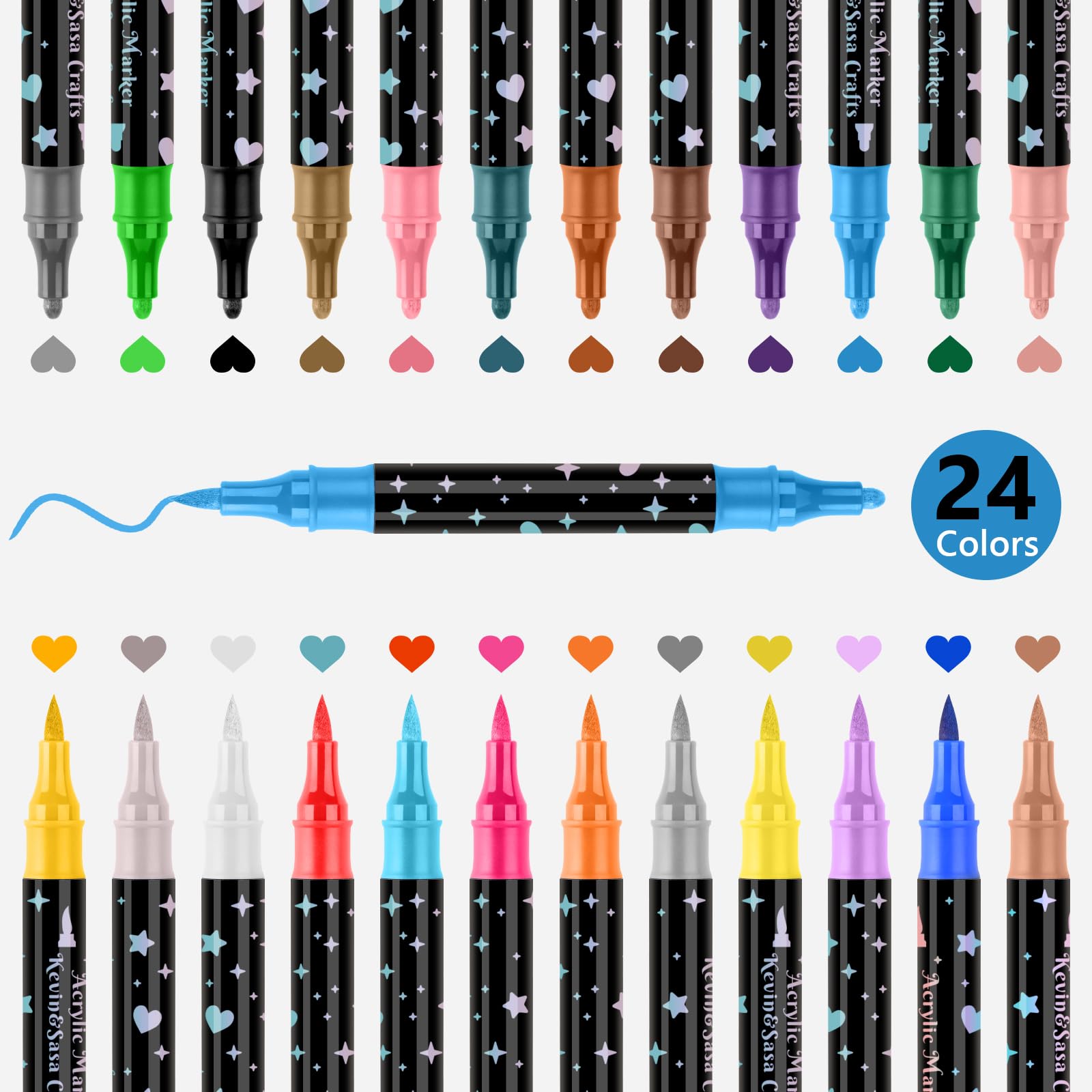 Vibrant gel pen colors