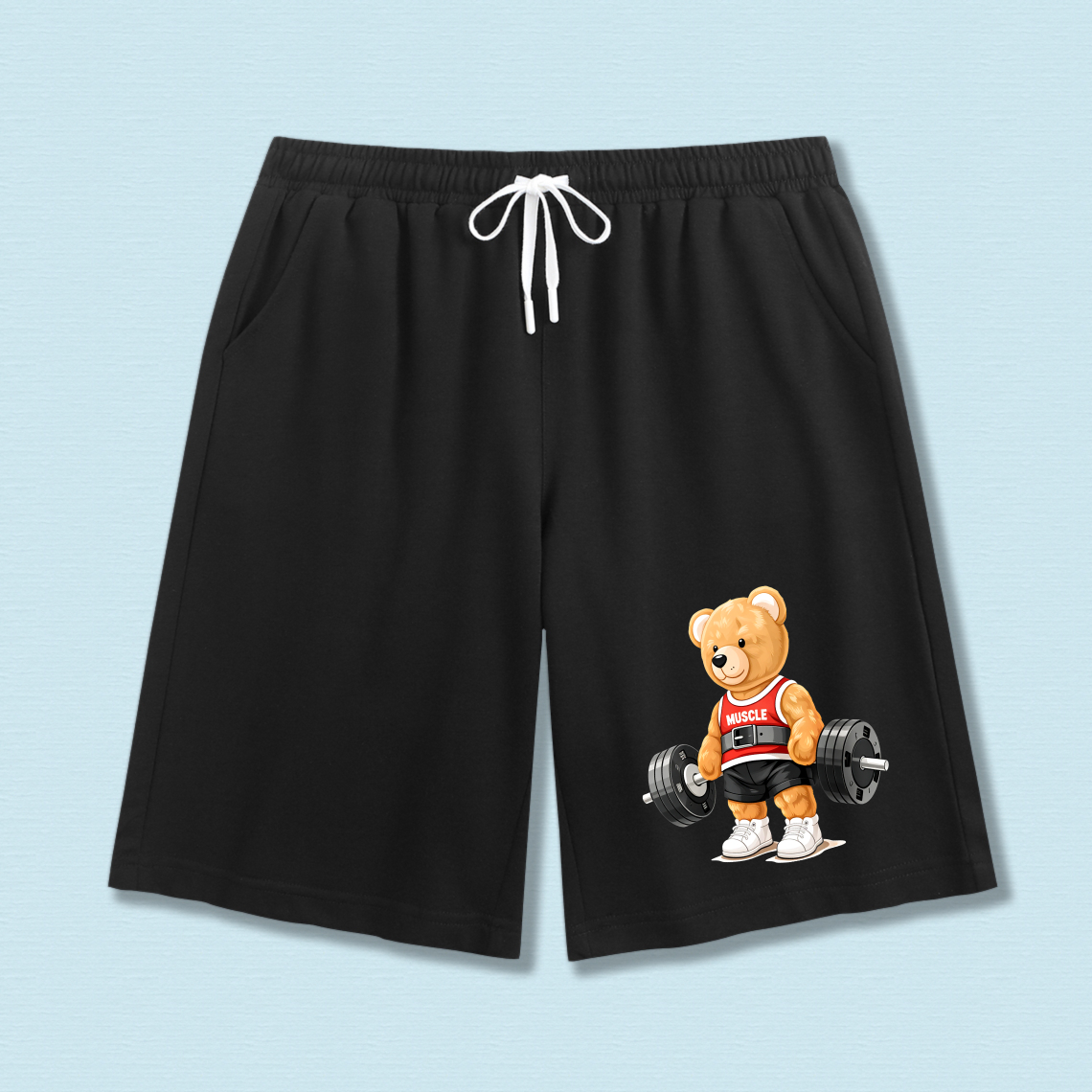 Clottya Teddy Bear Lifting Dumbbells Shorts