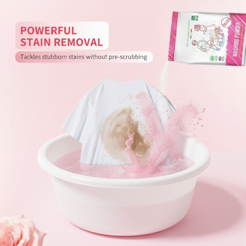 Washing powder stain removal demo