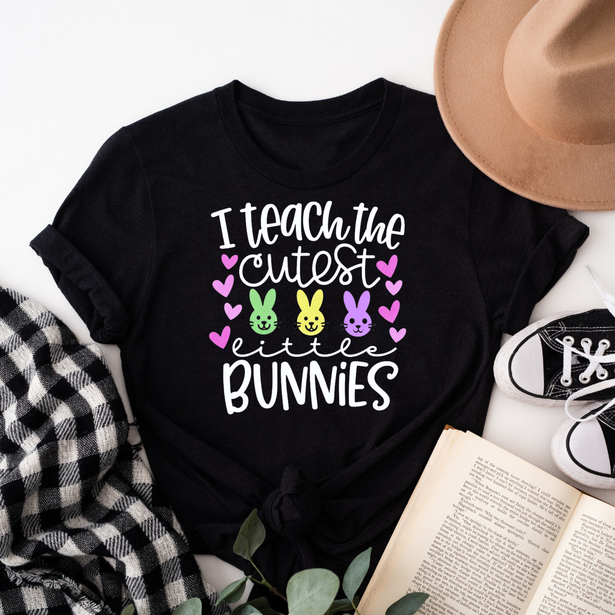 Clottya I Teach The Cutest Little Bunnies T-Shirt Spring And Easter
