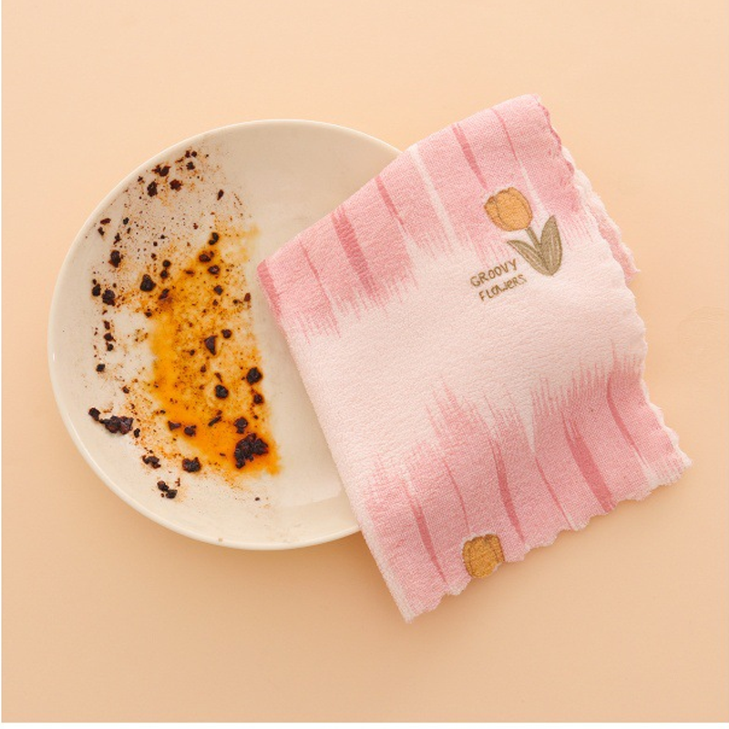 Stain removal with dishcloth