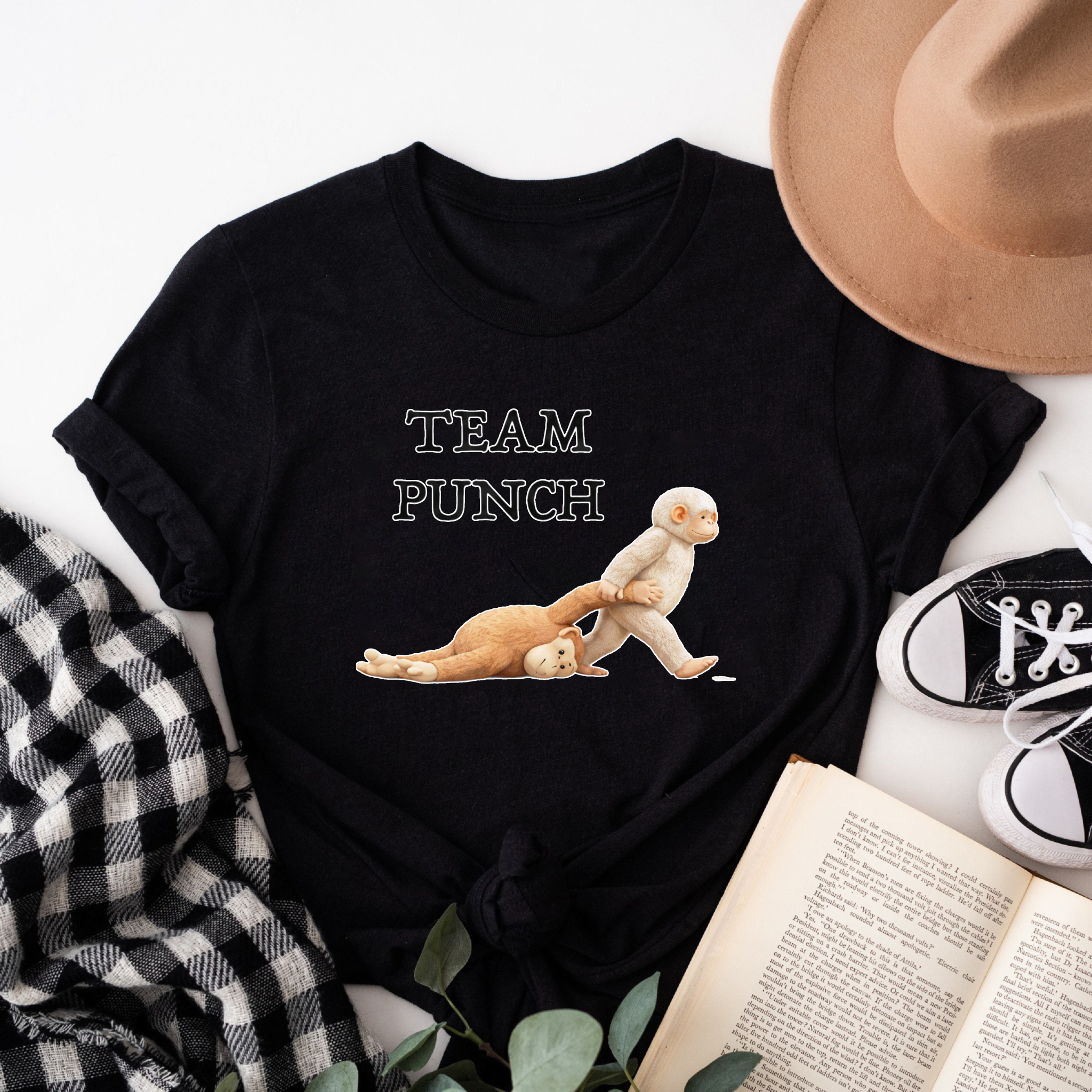 Clottya Monkey Wrestling Pattern Team Punch T-shirt Summer Casual Wear