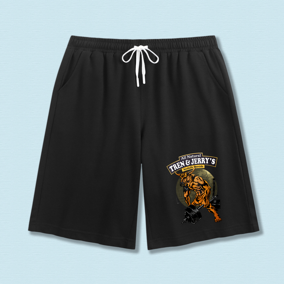 Clottya Tren And Jerrys All Natural Bodybuilding Dog With Barbell Shorts